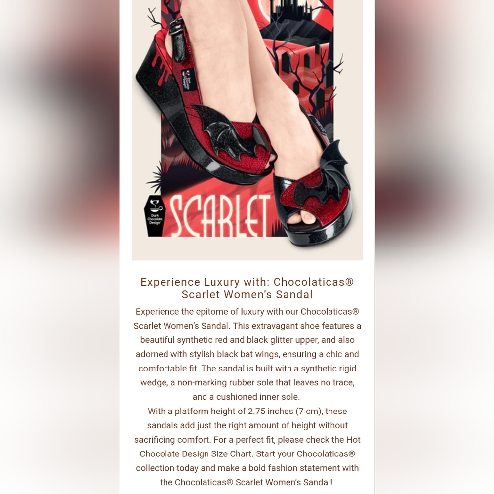 Hot Chocolate- Scarlet Women’s Sandal